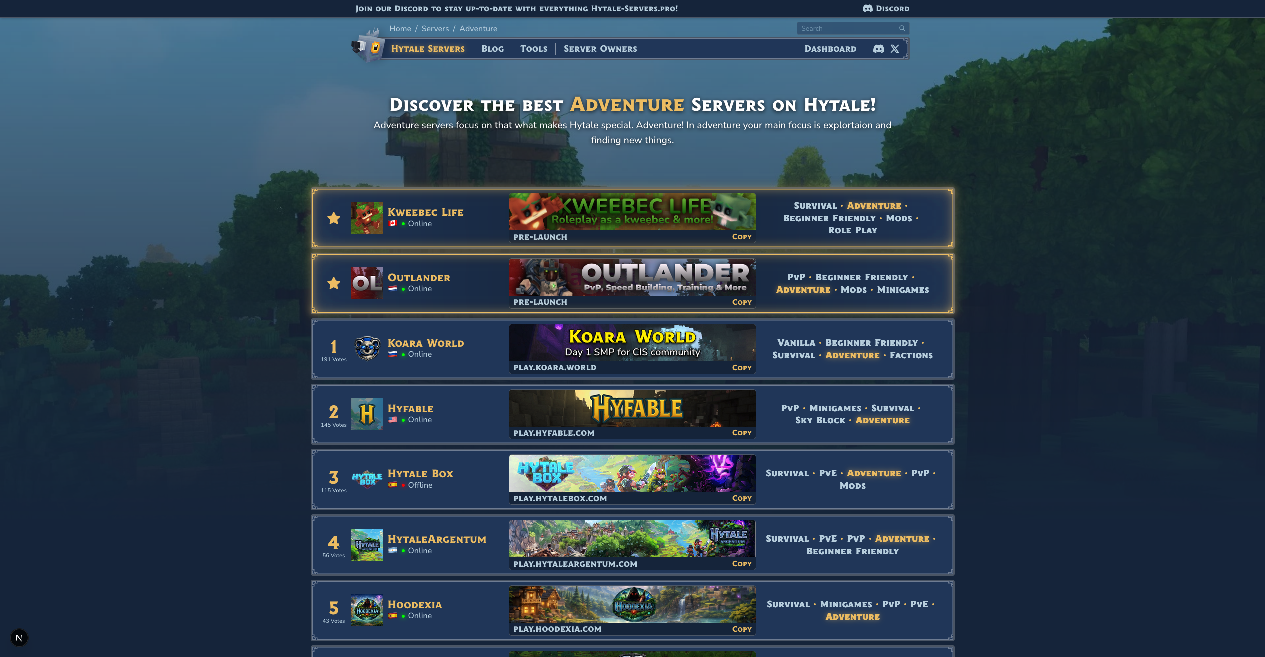 Tags Promoted Server Example